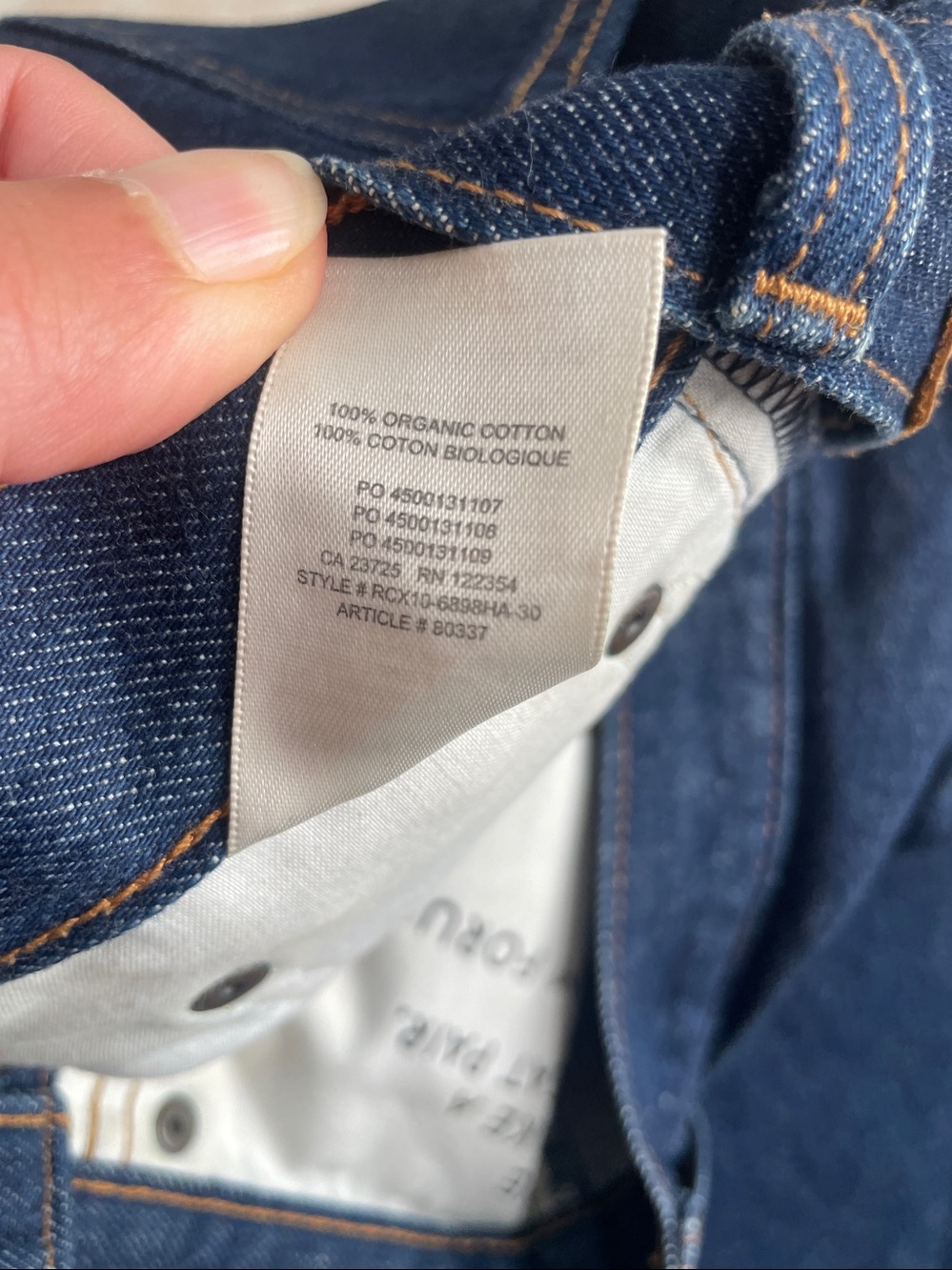 BNWOT ARITZIA 100% Organic Cotton DENIM FORUM JEANS - Picture 6 of 7